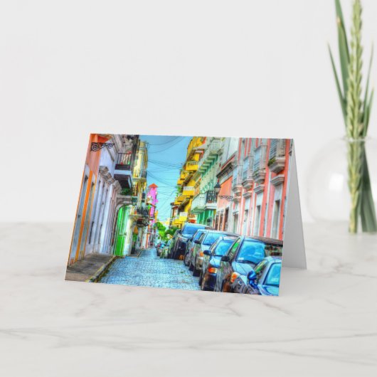 Street Scene in San Juan Greeting Card Karte (Vorderseite)