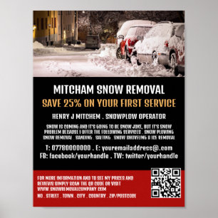 Street Scene, Snow Removal Company Werbung Poster