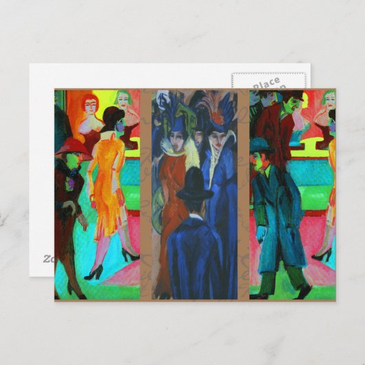 Street Scene von Ernst Ludwig Kirchner Postkarte (Vorne/Hinten)