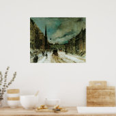 Street Scene with Snow (57th St. NYC) 1902 Poster (Küche)