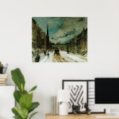 Street Scene with Snow (57th St. NYC) 1902 Poster (Heimbüro)
