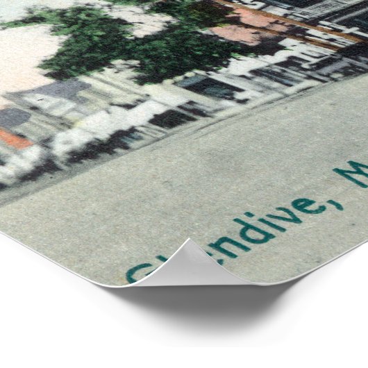 Street SceneGlendive, MT Poster (Ecke)