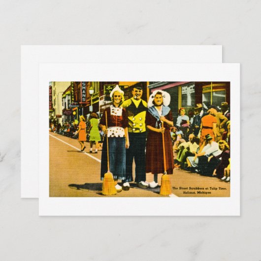Street Scrubbers beim Tulip Festival, Holland,MI Postkarte (Vorne/Hinten)