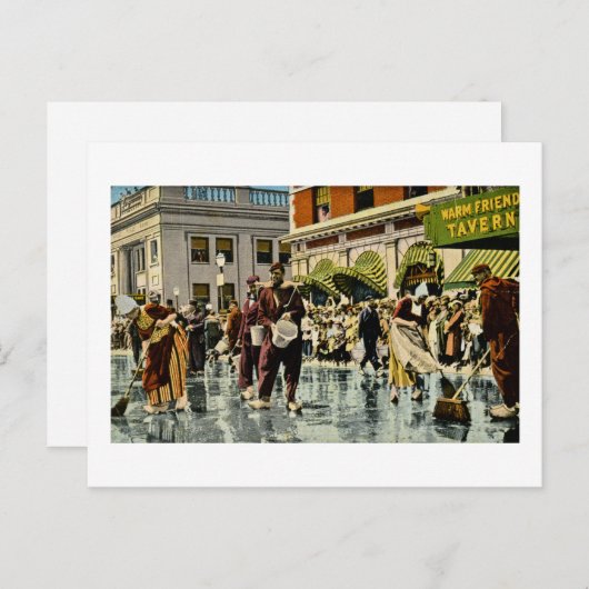 Street Scrubbers in Tulip Time Holland, Michigan Postkarte (Vorne/Hinten)