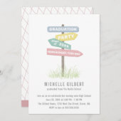 Street Sign 8. Grade Graduation Party Einladung (Vorne/Hinten)