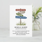 Street Sign 8. Grade Graduation Party Einladung (Stehend Vorderseite)