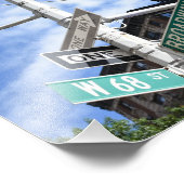 Street Sign Broadway W. 68. Upper West Side NYC Fotodruck (Ecke)