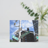 Street Sign Broadway W. 68. Upper West Side NYC Postkarte (Stehend Vorderseite)