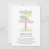 Street Sign Graduation Party Einladung (Vorderseite)