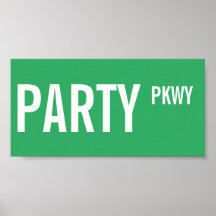 Street Sign Party Parkway Birthday Dekoration Sign