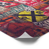 Street Signs Poster für Decoupage oder Collage Pap (Ecke)
