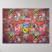 Street Signs Poster für Decoupage oder Collage Pap (Vorne)