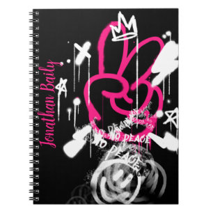 Street Spray Paint Graffiti No Peace Notizblock