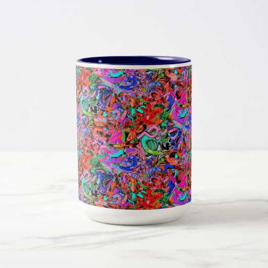 Street style graffiti zweifarbige tasse (Mittel)