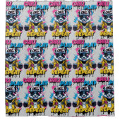 Street Style Panda Energy Duschvorhang (Vorderseite)