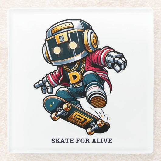 Street Style Skate Series Glasuntersetzer (Vorderseite)