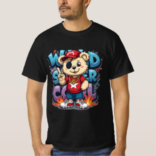 Street Style Teddy – Wilde Super Coole Graffiti T- T-Shirt