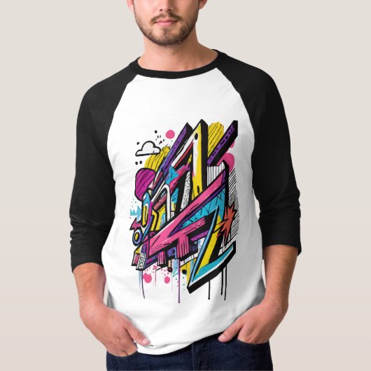 Street Style Vibes Graffiti und Street Art T - Shi T-Shirt (Vorderseite)