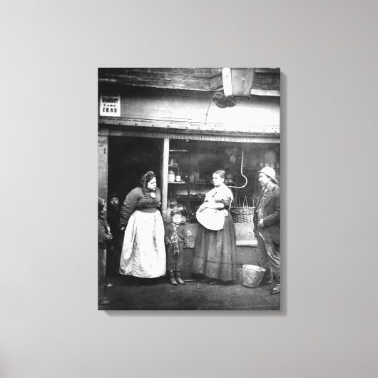 Street-Szene im Viktorianischen London Leinwanddruck (Vorderseite)