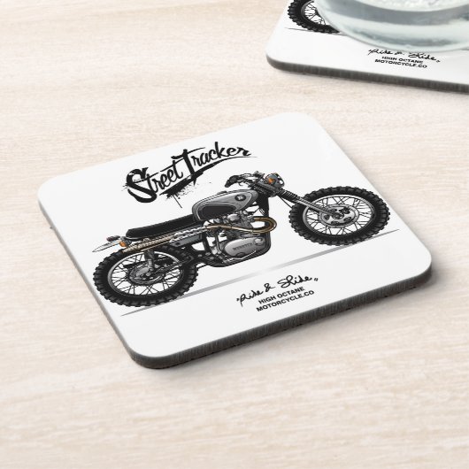 Street Tracker Untersetzer | Motorrad-Untersetzer- (Linke Seite)