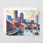 Street Travel Vintag Boston Postkarten kaufen (Vorne/Hinten)