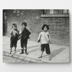 Street urchins Lambeth (b/w Foto) Fotoplatte
