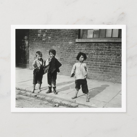 Street urchins Lambeth (b/w Foto) Postkarte (Vorderseite)