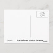 Street Vendor Postcard Postkarte (Rückseite)