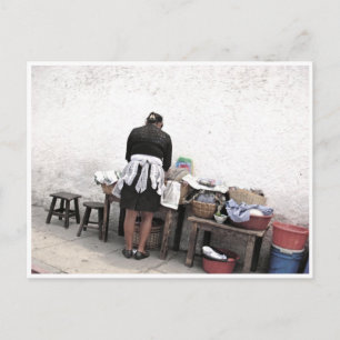 Street Vendor Postcard Postkarte