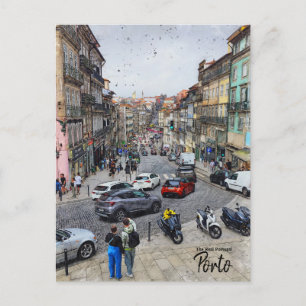 Street View Porto-Portugal Postkarte