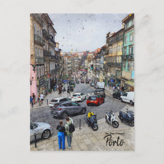 Street View Porto-Portugal Postkarte