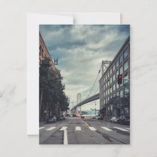 Street View San Francisco Iconic Bay Bridge Postkarte