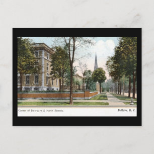Street View von Buffalo, NY 1907 Vintage Postkarte