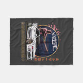 Street Warrior Samurai - Skyline Driver Fleecedecke (Vorderseite (Horizontal))