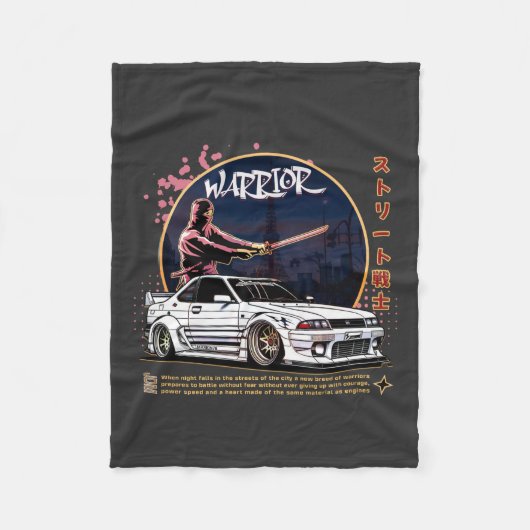 Street Warrior Samurai - Skyline Driver Fleecedecke (Vorderseite)