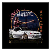 Street Warrior Samurai - Skyline Driver Poster (Vorderseite)