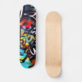 Streetart Chaos Colorful Graffiti Skateboard (Vorderseite)