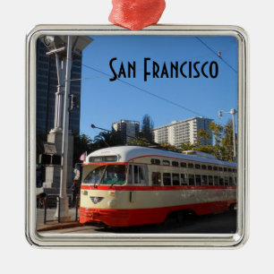 Streetcar San Francisco Ornament Aus Metall