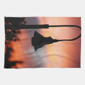 Streetlight Silhouette Sonnenuntergang Baumwolle K Handtuch (Horizontal)