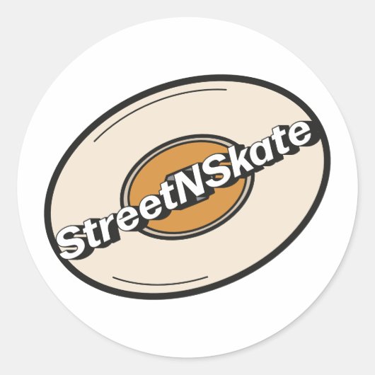 StreetNSkate Runder Aufkleber (Vorderseite)