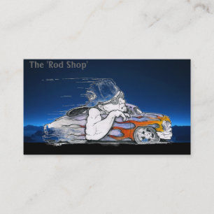 Streetrod Cartoon Automotive Business Cards Visitenkarte
