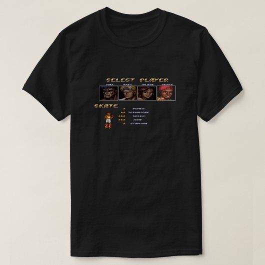 Streets of Rage 2 - Select Skate T-Shirt (Design vorne)