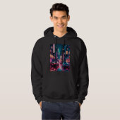 Streets of Tokyo Japan Night Scene With Lights - V Hoodie (Vorne ganz)