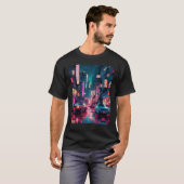 Streets of Tokyo Japan Night Scene With Lights - V T-Shirt (Vorne ganz)