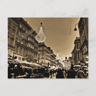 Streets of Vienna at Christmas Holiday Card Feiertagspostkarte