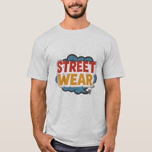 Streetwear Vibes - Bold Urban Graphic Design T-Shirt (Vorderseite)
