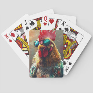 Streetwise Punk Rooster Spielkarten
