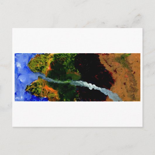 Streich, der aus der Himmelskarte eilt Postkarte (Vorderseite)