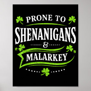 Streichanfällig und Unsinn St. Patricks Tag Poster