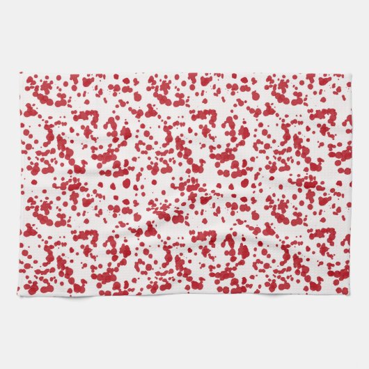 Streiche mit roter Farbe. Geschirrtuch (Horizontal)